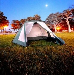 Walrus Cascade Condo -Cozy Camp Shop Tent by Moonlight full set up Point Fermin walrus DSC06798 deTEALed desat