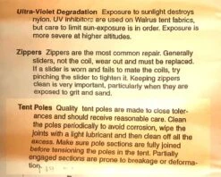 Walrus Cascade Condo -Cozy Camp Shop v walrus cascade condo instructions PROPER CARE pg9B