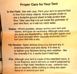 Walrus Cascade Condo -Cozy Camp Shop walrus cascade condo instructions PROPER CARE pg9A